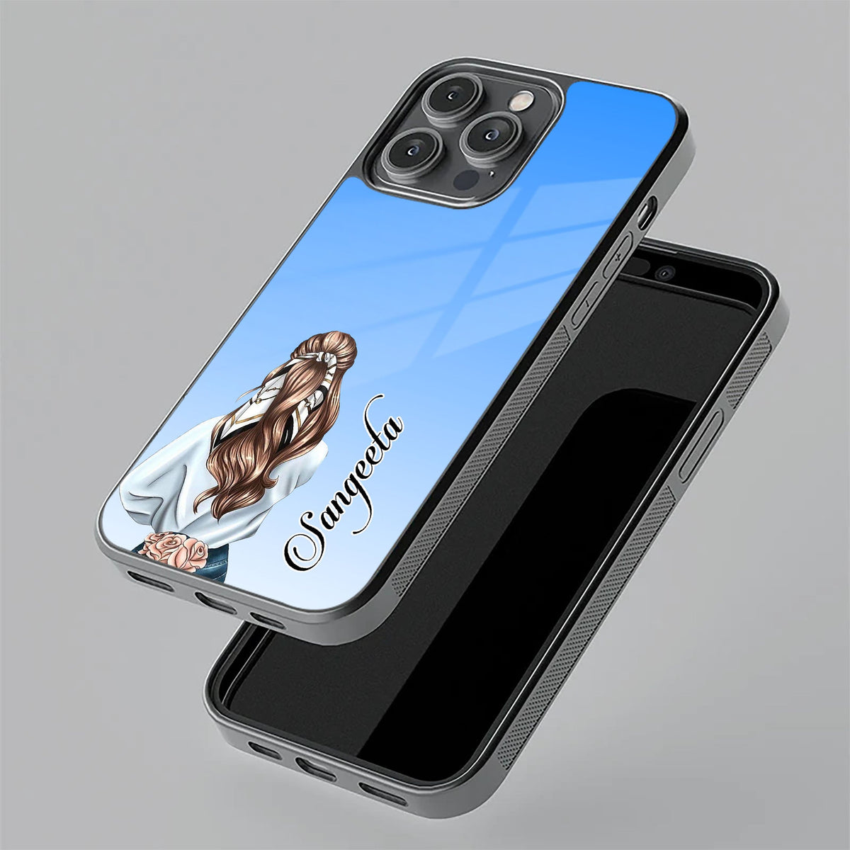 Styles Girl Customize Name Glass Case For iPhone 17 Pro Max