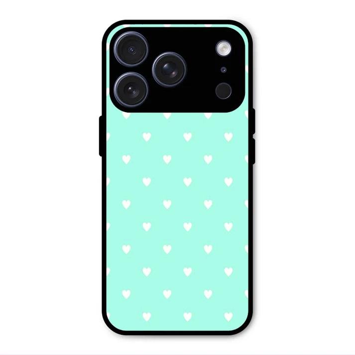 Heart Design Glossy Metal Case Cover For iPhone 17 Pro Max