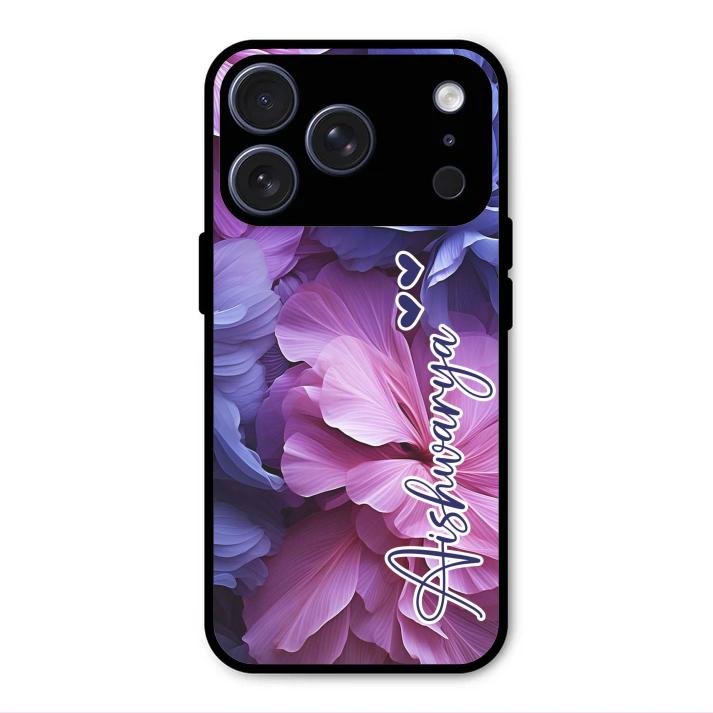 Perfect Customized Floral Glossy Metal Case Cover For iPhone 17 Pro Max