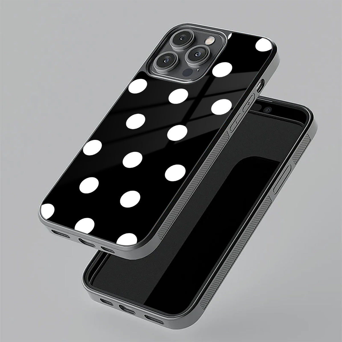 Classic Polka Dot Glass Phone Case for iPhone 17 Pro Max