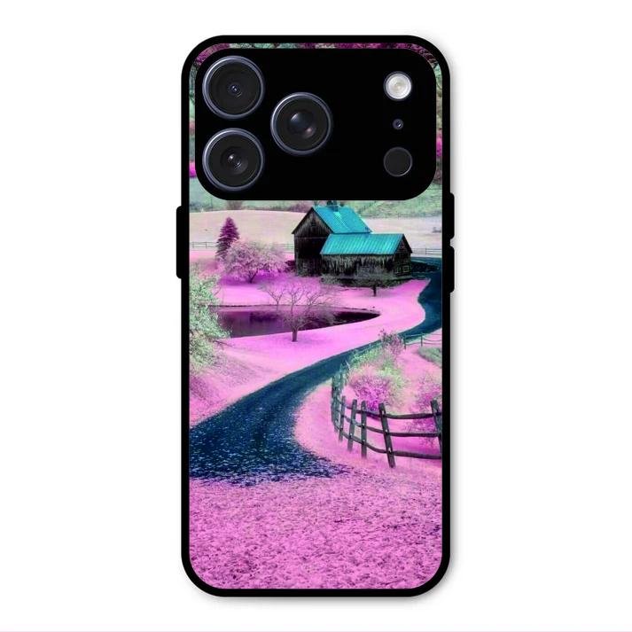 Village Scenery Glossy Metal Case Cover For iPhone 17 Pro Max