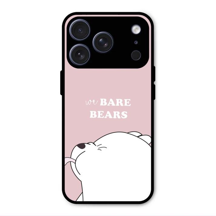 We Bare Bears Pink Glossy Metal Case Cover For iPhone 17 Pro Max