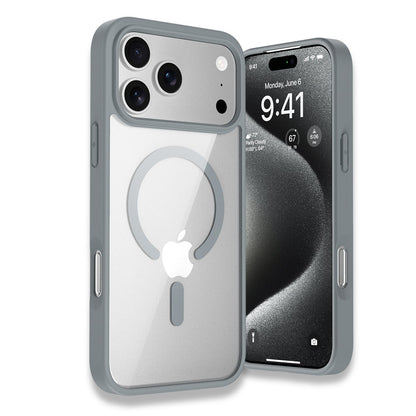 Apple iPhone 17 Pro Max | iPhone 18 Pro Max Cover, Transparent Back, Matte Sides, Magsafe Compatible, Thin Fit Grip, Shockproof, iPhone 17 Pro Max | iPhone 18 Pro Max Back Case Cover