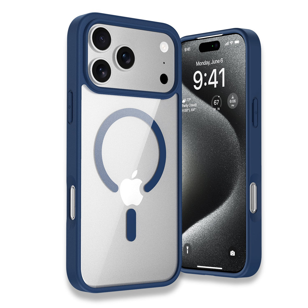 Apple iPhone 17 Pro Max | iPhone 18 Pro Max Cover, Transparent Back, Matte Sides, Magsafe Compatible, Thin Fit Grip, Shockproof, iPhone 17 Pro Max | iPhone 18 Pro Max Back Case Cover