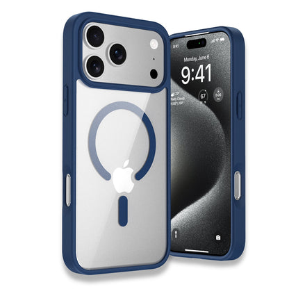 Apple iPhone 17 Pro Max | iPhone 18 Pro Max Cover, Transparent Back, Matte Sides, Magsafe Compatible, Thin Fit Grip, Shockproof, iPhone 17 Pro Max | iPhone 18 Pro Max Back Case Cover