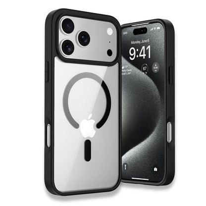 Apple iPhone 17 Pro Max | iPhone 18 Pro Max Cover, Transparent Back, Matte Sides, Magsafe Compatible, Thin Fit Grip, Shockproof, iPhone 17 Pro Max | iPhone 18 Pro Max Back Case Cover