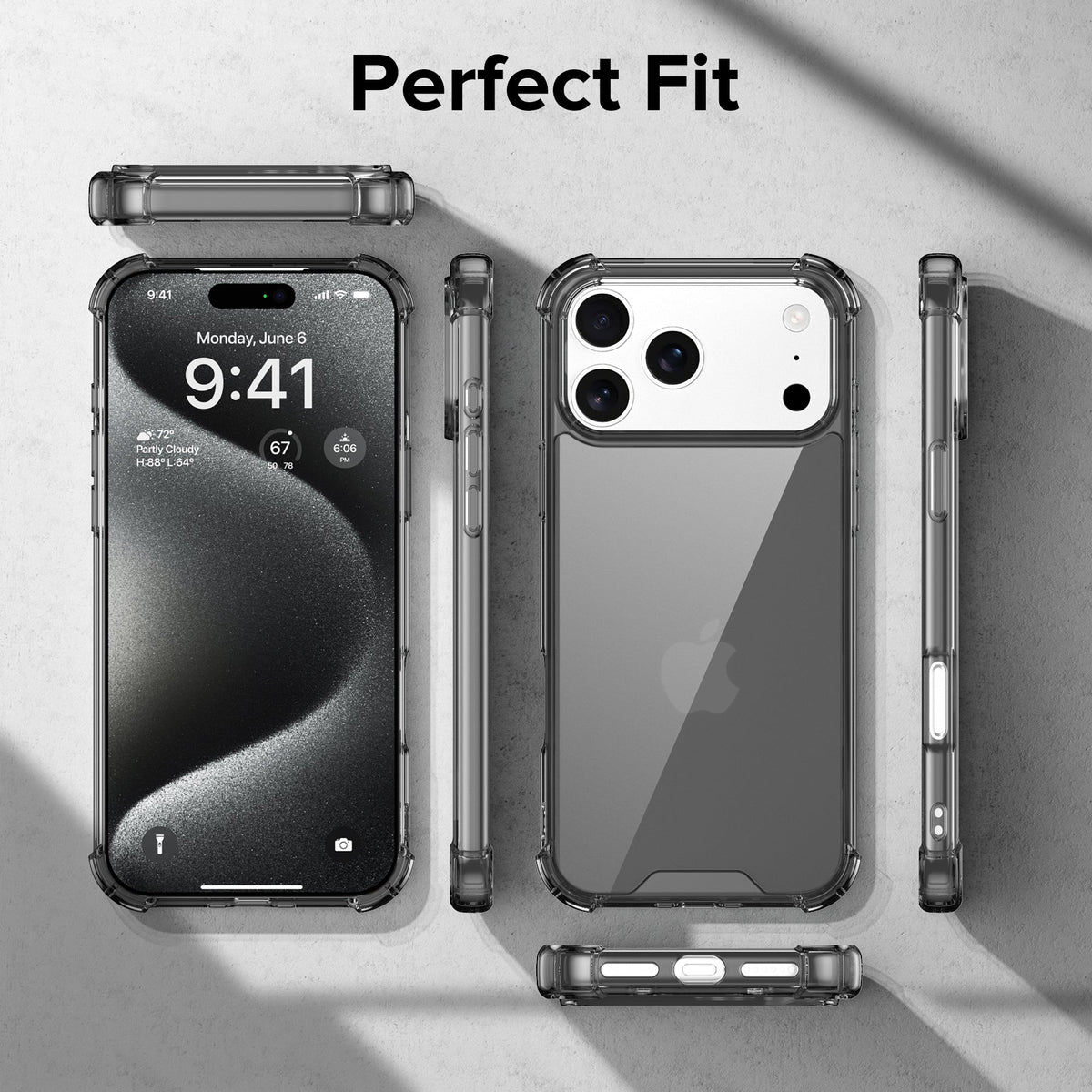 iPhone 17 Pro Max | iPhone 18 Pro Max Case  | Anti-scratch | Soft Shockproof Cushion Corners Camera Protection Back Cover | Hard Transparent Back Cover Case for iPhone 17 Pro Max | iPhone 18 Pro Max