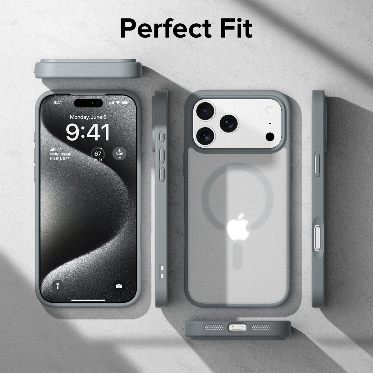 iPhone 17 Pro Max | iPhone 18 Pro Max Back Cover Matte Finish Magnetic for Magsafe Matte Sides Smooth Touch Back Case for iPhone 17 Pro Max | iPhone 18 Pro Max Cover