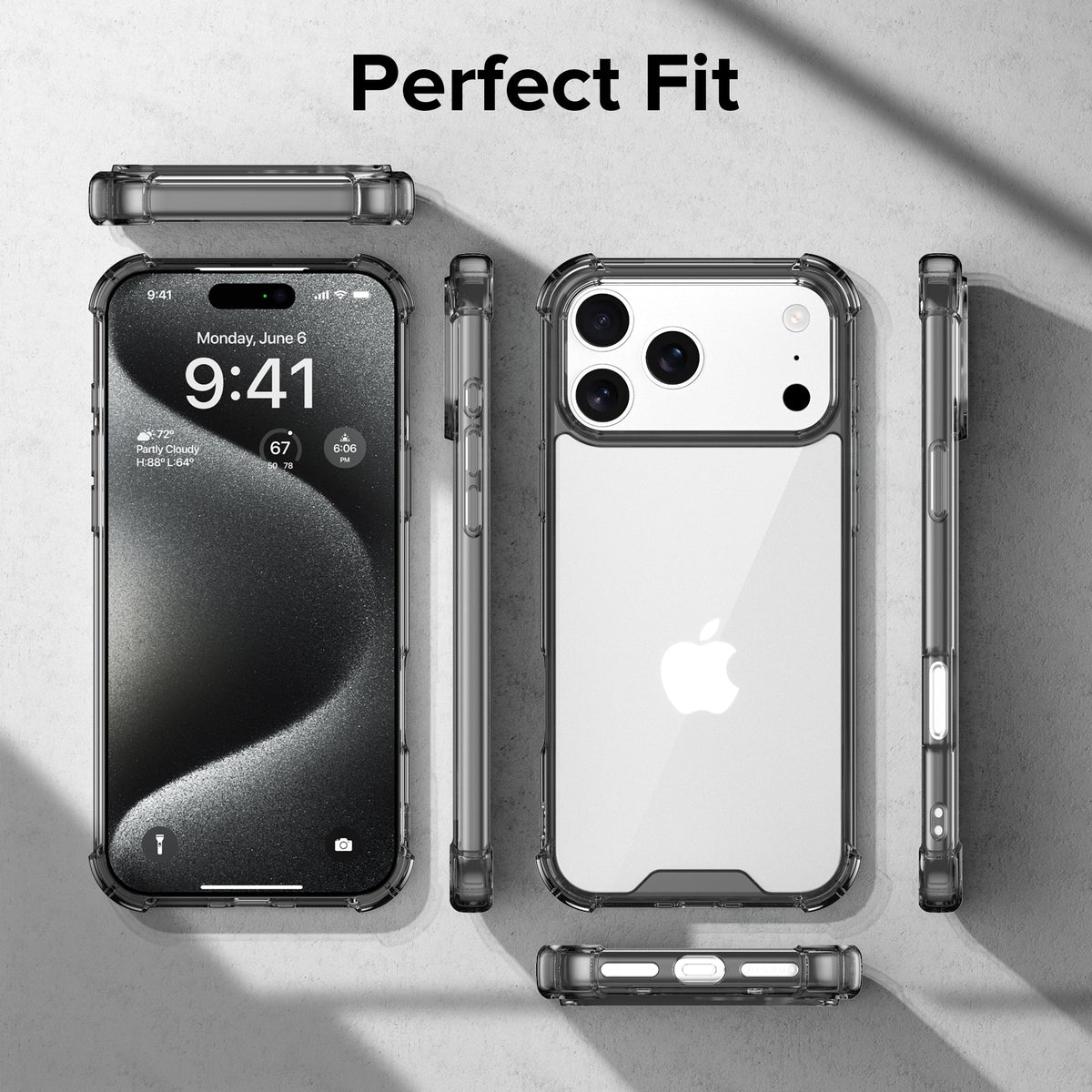 iPhone 17 Pro Max | iPhone 18 Pro Max Case  | Anti-scratch | Soft Shockproof Cushion Corners Camera Protection Back Cover | Hard Transparent Back Cover Case for iPhone 17 Pro Max | iPhone 18 Pro Max