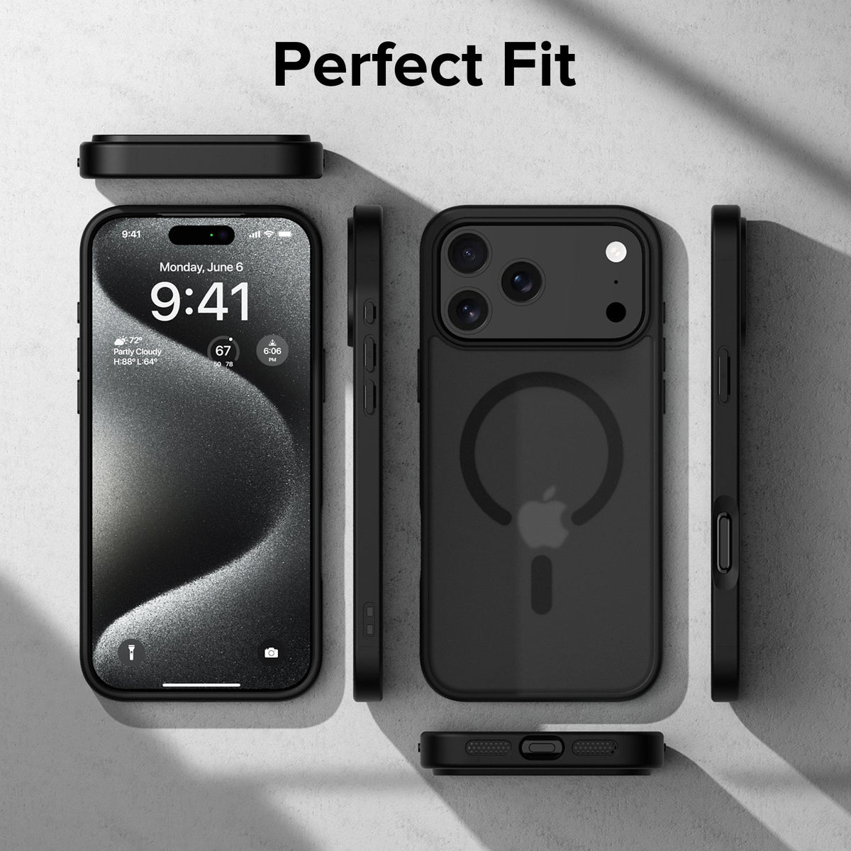 iPhone 17 Pro Max | iPhone 18 Pro Max Back Cover Matte Finish Magnetic for Magsafe Matte Sides Smooth Touch Back Case for iPhone 17 Pro Max | iPhone 18 Pro Max Cover