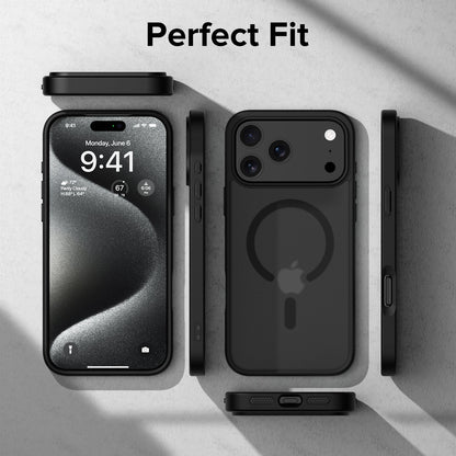 iPhone 17 Pro Max | iPhone 18 Pro Max Back Cover Matte Finish Magnetic for Magsafe Matte Sides Smooth Touch Back Case for iPhone 17 Pro Max | iPhone 18 Pro Max Cover