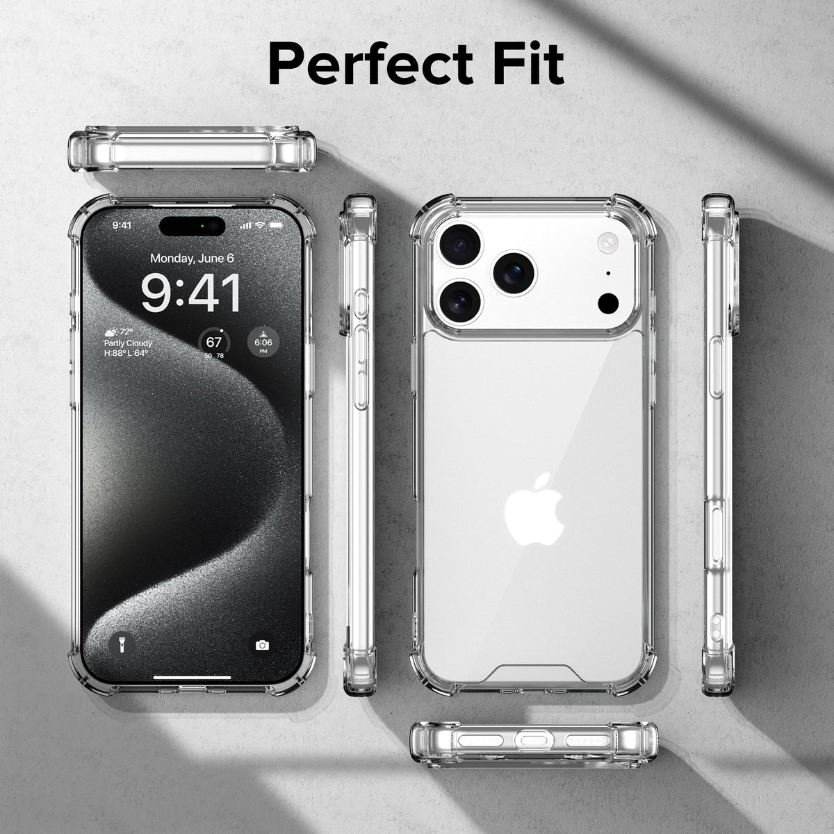 iPhone 17 Pro Max | iPhone 18 Pro Max Case  | Anti-scratch | Soft Shockproof Cushion Corners Camera Protection Back Cover | Hard Transparent Back Cover Case for iPhone 17 Pro Max | iPhone 18 Pro Max