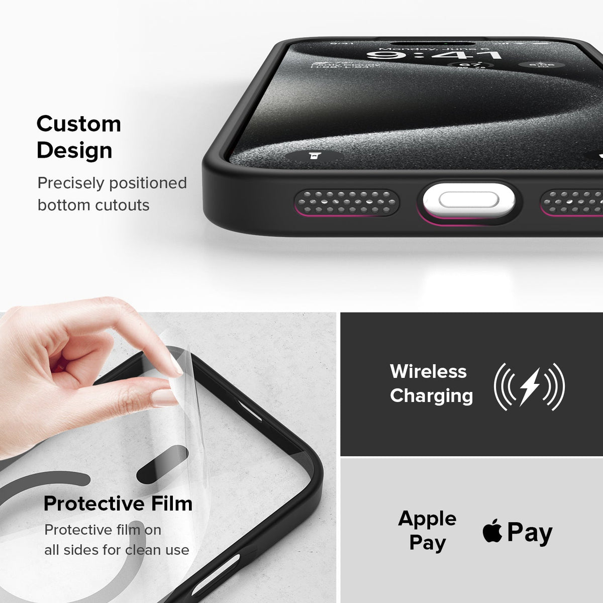 Apple iPhone 17 Pro Max | iPhone 18 Pro Max Cover, Transparent Back, Matte Sides, Magsafe Compatible, Thin Fit Grip, Shockproof, iPhone 17 Pro Max | iPhone 18 Pro Max Back Case Cover