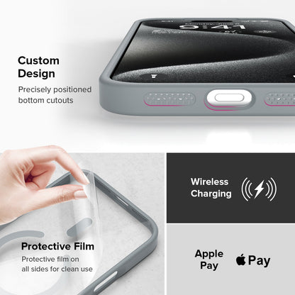 Apple iPhone 17 Pro Max | iPhone 18 Pro Max Cover, Transparent Back, Matte Sides, Magsafe Compatible, Thin Fit Grip, Shockproof, iPhone 17 Pro Max | iPhone 18 Pro Max Back Case Cover