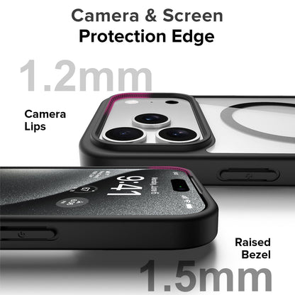 Apple iPhone 17 Pro Max | iPhone 18 Pro Max Cover, Transparent Back, Matte Sides, Magsafe Compatible, Thin Fit Grip, Shockproof, iPhone 17 Pro Max | iPhone 18 Pro Max Back Case Cover