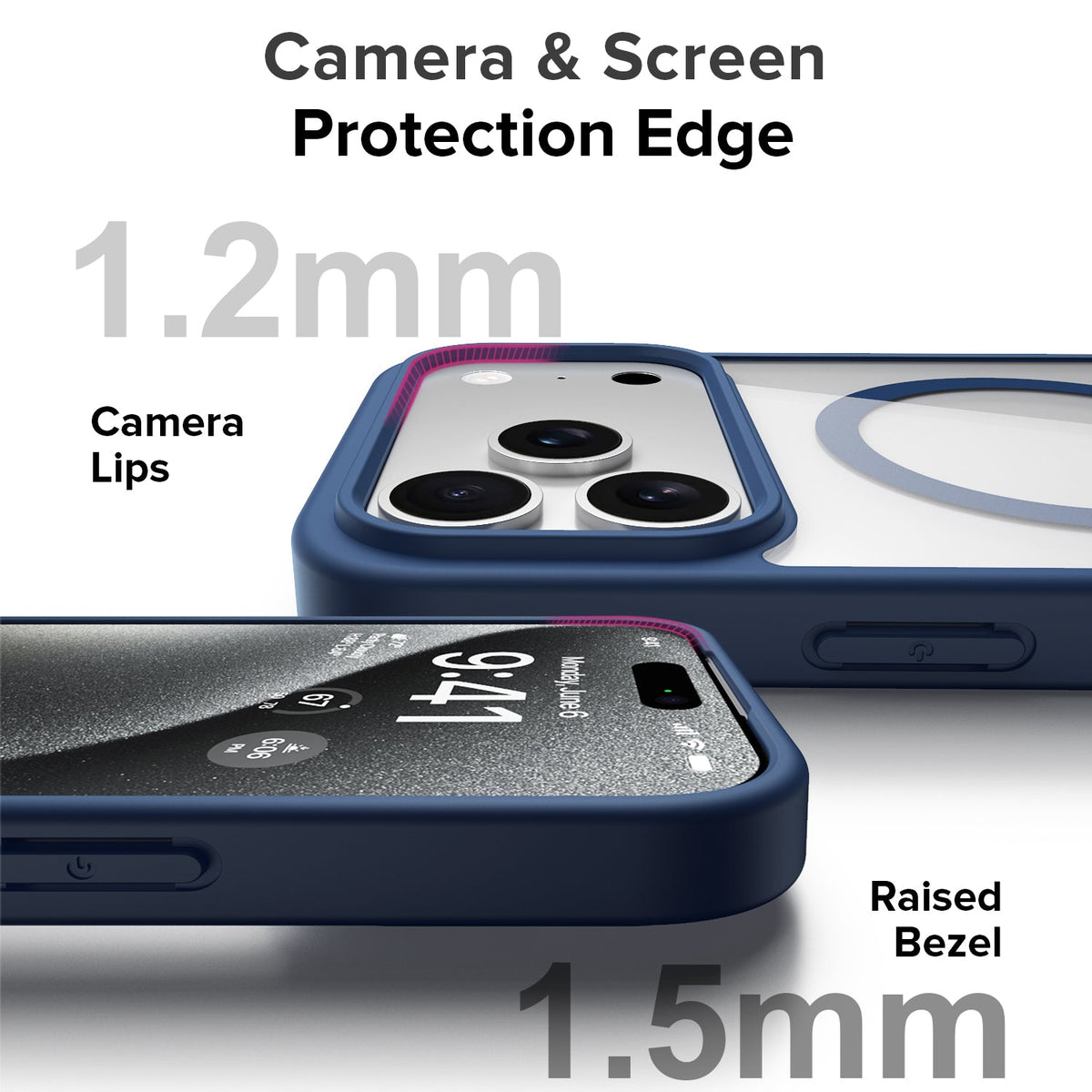 Apple iPhone 17 Pro Max | iPhone 18 Pro Max Cover, Transparent Back, Matte Sides, Magsafe Compatible, Thin Fit Grip, Shockproof, iPhone 17 Pro Max | iPhone 18 Pro Max Back Case Cover