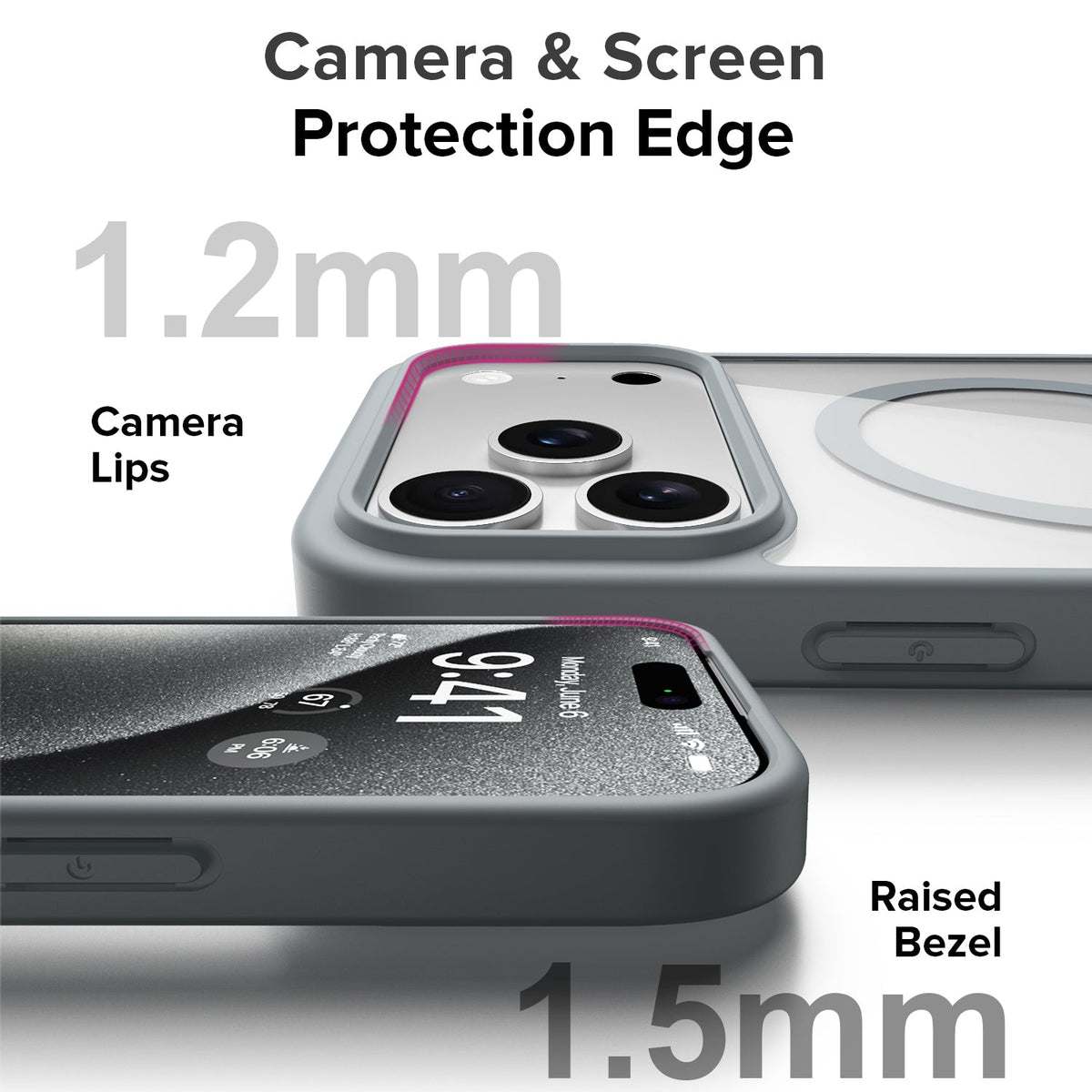 Apple iPhone 17 Pro Max | iPhone 18 Pro Max Cover, Transparent Back, Matte Sides, Magsafe Compatible, Thin Fit Grip, Shockproof, iPhone 17 Pro Max | iPhone 18 Pro Max Back Case Cover