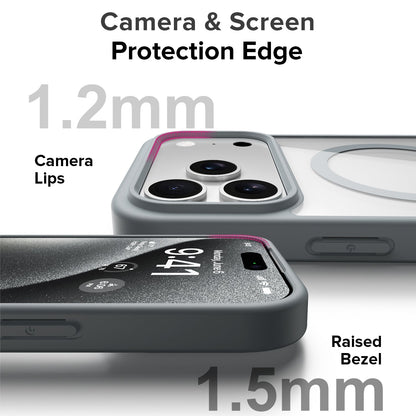 Apple iPhone 17 Pro Max | iPhone 18 Pro Max Cover, Transparent Back, Matte Sides, Magsafe Compatible, Thin Fit Grip, Shockproof, iPhone 17 Pro Max | iPhone 18 Pro Max Back Case Cover