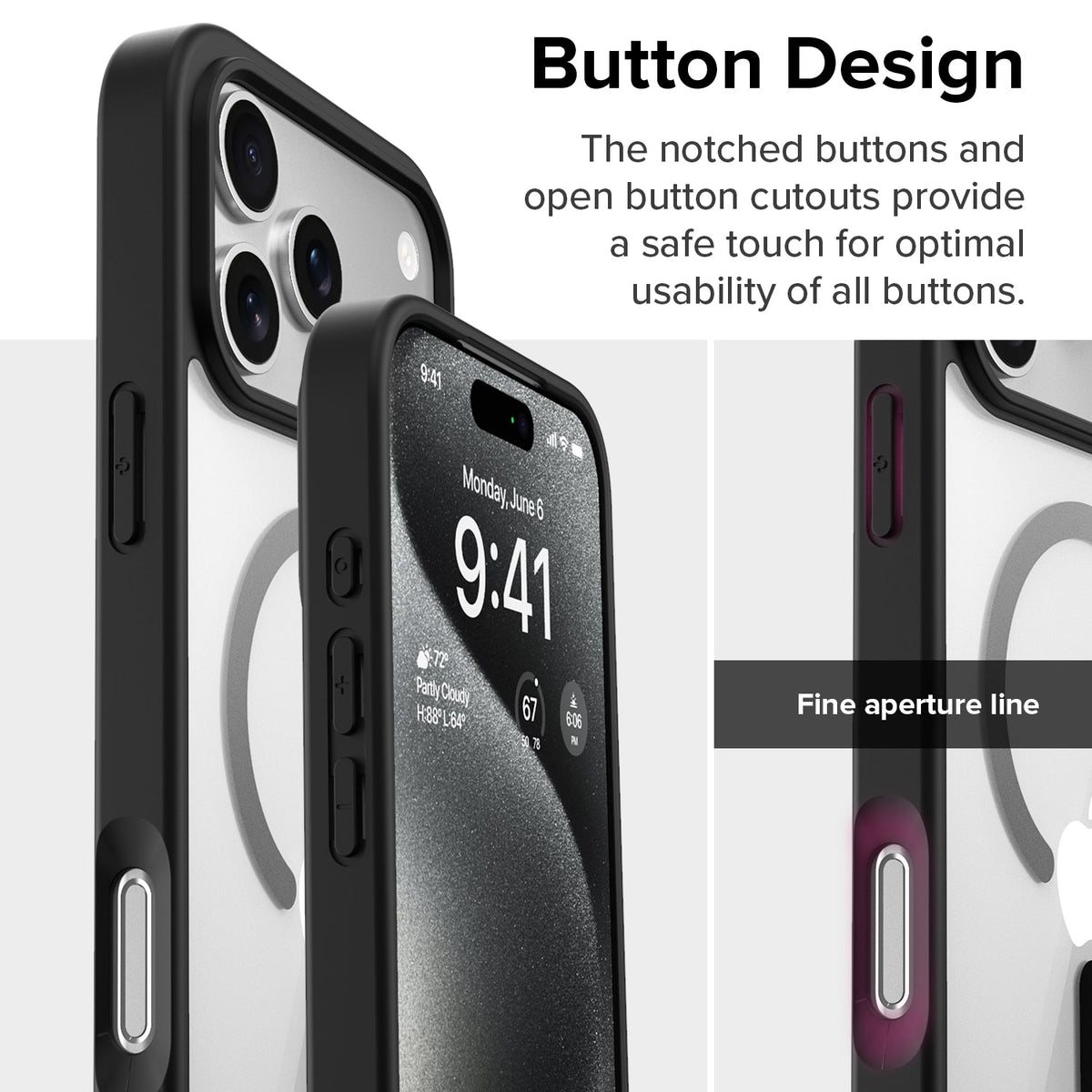 Apple iPhone 17 Pro Max | iPhone 18 Pro Max Cover, Transparent Back, Matte Sides, Magsafe Compatible, Thin Fit Grip, Shockproof, iPhone 17 Pro Max | iPhone 18 Pro Max Back Case Cover