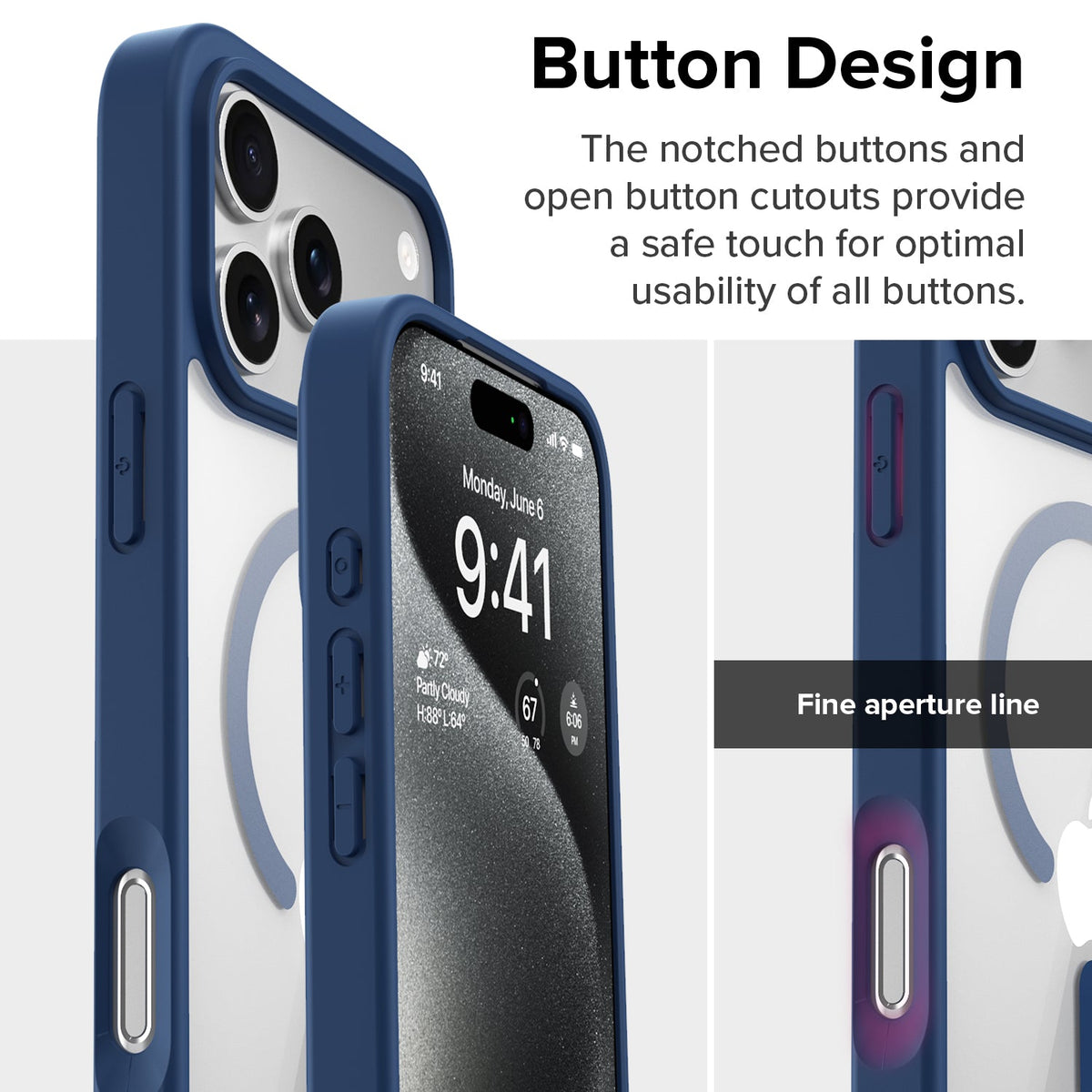Apple iPhone 17 Pro Max | iPhone 18 Pro Max Cover, Transparent Back, Matte Sides, Magsafe Compatible, Thin Fit Grip, Shockproof, iPhone 17 Pro Max | iPhone 18 Pro Max Back Case Cover