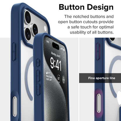 Apple iPhone 17 Pro Max | iPhone 18 Pro Max Cover, Transparent Back, Matte Sides, Magsafe Compatible, Thin Fit Grip, Shockproof, iPhone 17 Pro Max | iPhone 18 Pro Max Back Case Cover