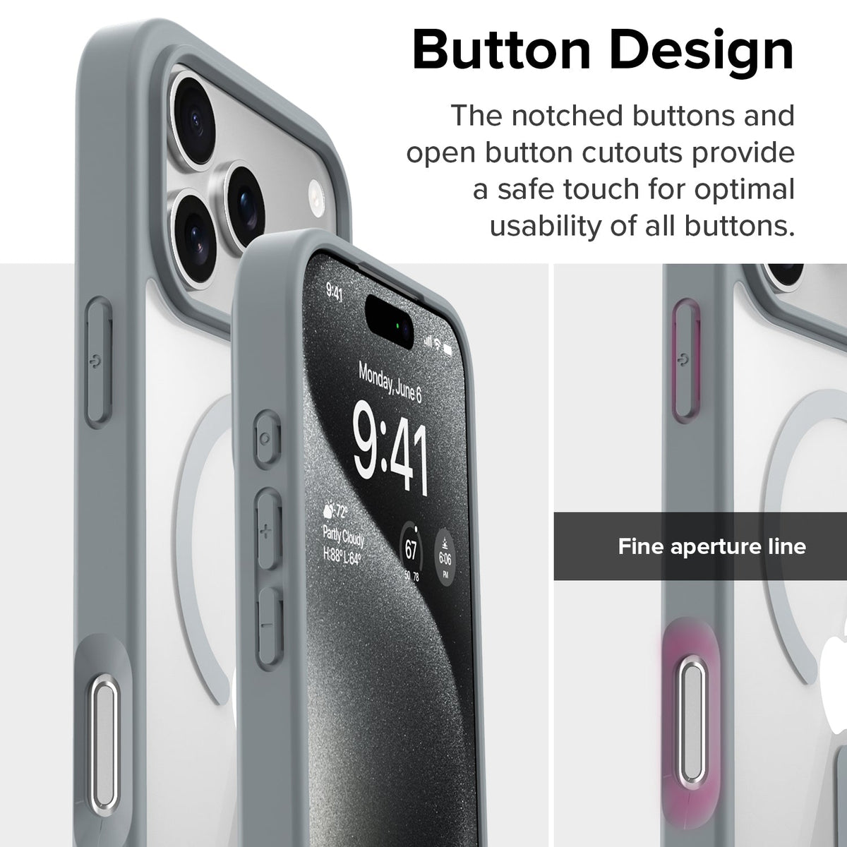 Apple iPhone 17 Pro Max | iPhone 18 Pro Max Cover, Transparent Back, Matte Sides, Magsafe Compatible, Thin Fit Grip, Shockproof, iPhone 17 Pro Max | iPhone 18 Pro Max Back Case Cover