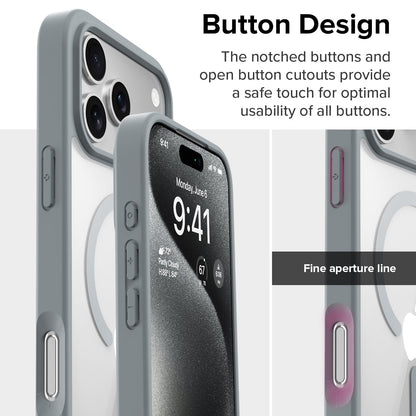 Apple iPhone 17 Pro Max | iPhone 18 Pro Max Cover, Transparent Back, Matte Sides, Magsafe Compatible, Thin Fit Grip, Shockproof, iPhone 17 Pro Max | iPhone 18 Pro Max Back Case Cover