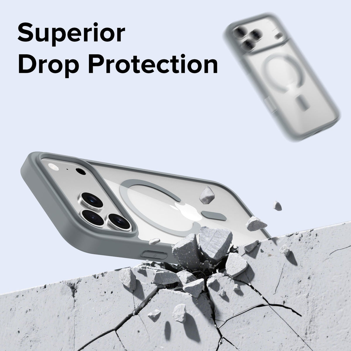 Apple iPhone 17 Pro Max | iPhone 18 Pro Max Cover, Transparent Back, Matte Sides, Magsafe Compatible, Thin Fit Grip, Shockproof, iPhone 17 Pro Max | iPhone 18 Pro Max Back Case Cover