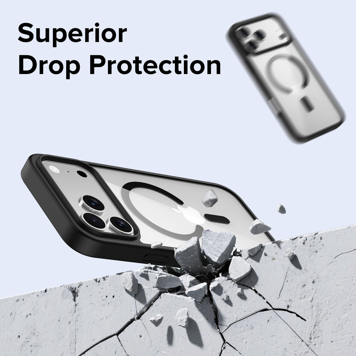 Apple iPhone 17 Pro Max | iPhone 18 Pro Max Cover, Transparent Back, Matte Sides, Magsafe Compatible, Thin Fit Grip, Shockproof, iPhone 17 Pro Max | iPhone 18 Pro Max Back Case Cover
