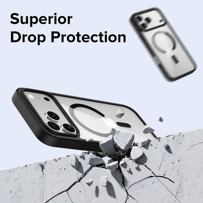 Apple iPhone 17 Pro Max | iPhone 18 Pro Max Cover, Transparent Back, Matte Sides, Magsafe Compatible, Thin Fit Grip, Shockproof, iPhone 17 Pro Max | iPhone 18 Pro Max Back Case Cover