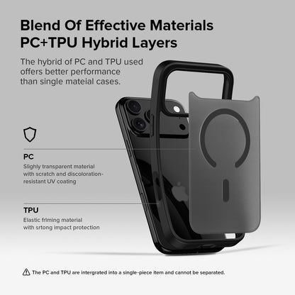 iPhone 17 Pro Max | iPhone 18 Pro Max Back Cover Matte Finish Magnetic for Magsafe Matte Sides Smooth Touch Back Case for iPhone 17 Pro Max | iPhone 18 Pro Max Cover