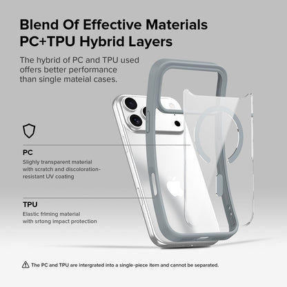 Apple iPhone 17 Pro Max | iPhone 18 Pro Max Cover, Transparent Back, Matte Sides, Magsafe Compatible, Thin Fit Grip, Shockproof, iPhone 17 Pro Max | iPhone 18 Pro Max Back Case Cover