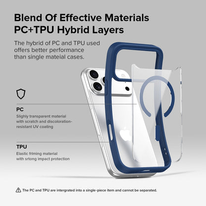 Apple iPhone 17 Pro Max | iPhone 18 Pro Max Cover, Transparent Back, Matte Sides, Magsafe Compatible, Thin Fit Grip, Shockproof, iPhone 17 Pro Max | iPhone 18 Pro Max Back Case Cover