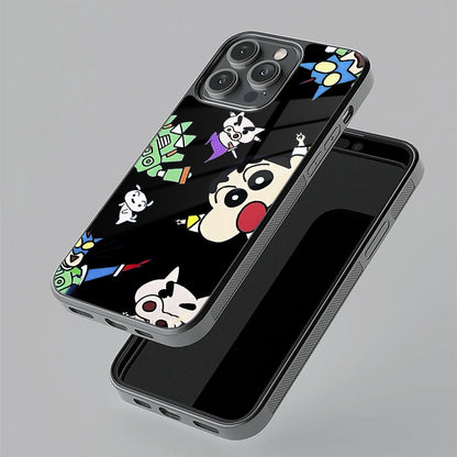 Cartoon Pattern Glass Case Cover For iPhone 17 Pro Max
