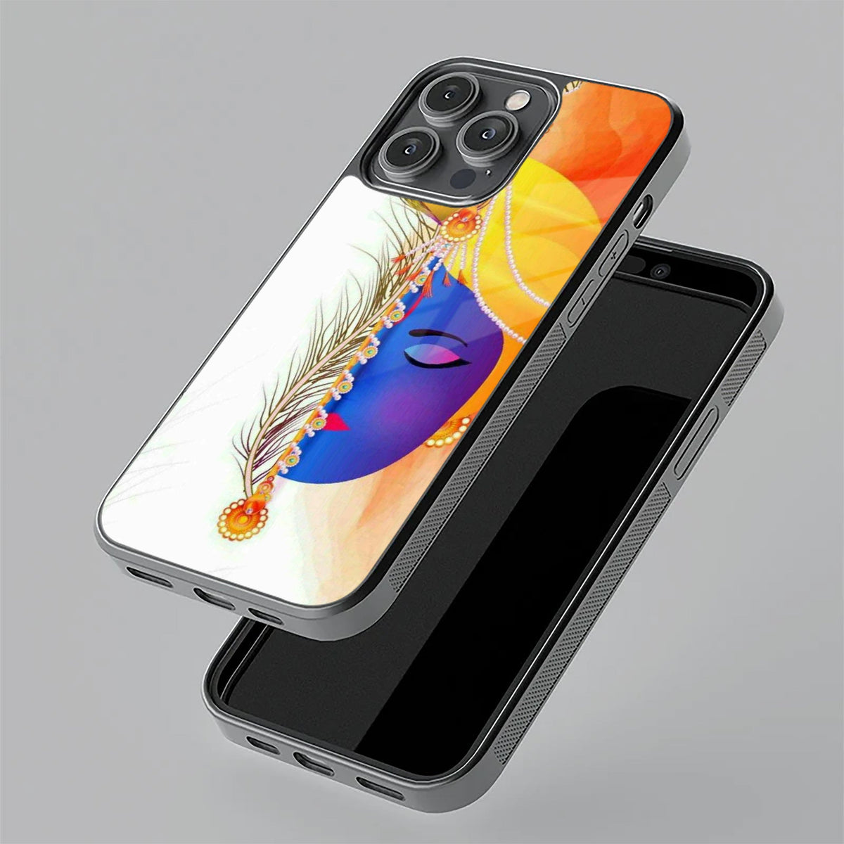 Divine Krishna Silhouette Phone Case For iPhone 17 Pro Max