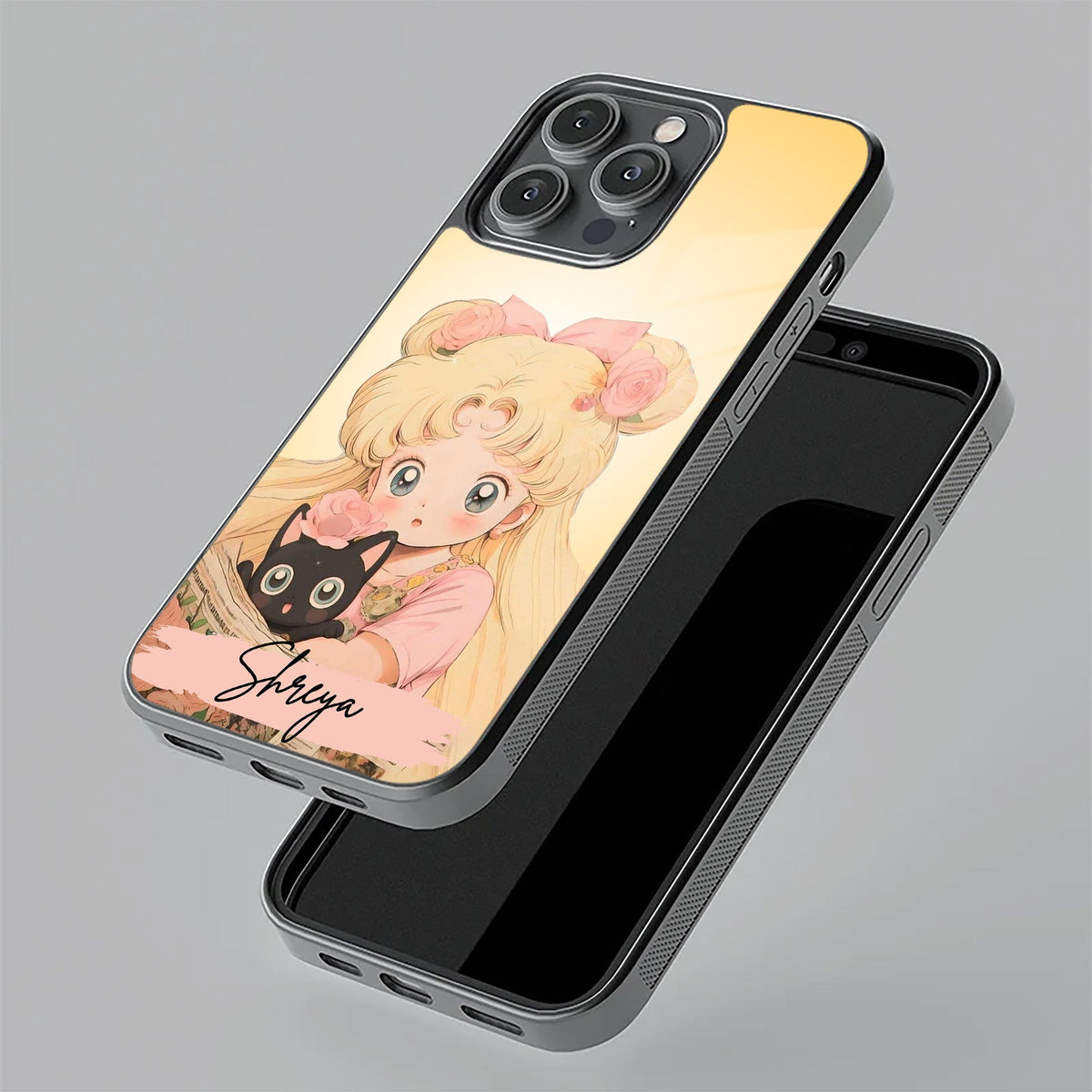 Lovely Sailor Moon Customize Glass Case Cover For iPhone 17 Pro Max