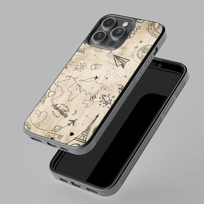 Map Mania Glass Case Cover For iPhone 17 Pro Max