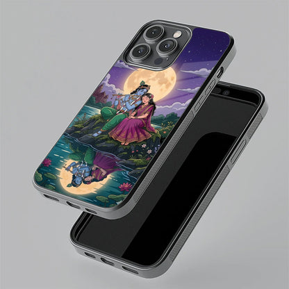 Moonlight Radha Krishna Phone Case For iPhone 17 Pro Max