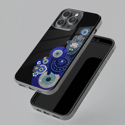 Mystic Evil Eye Glass Phone Case For iPhone 17 Pro Max