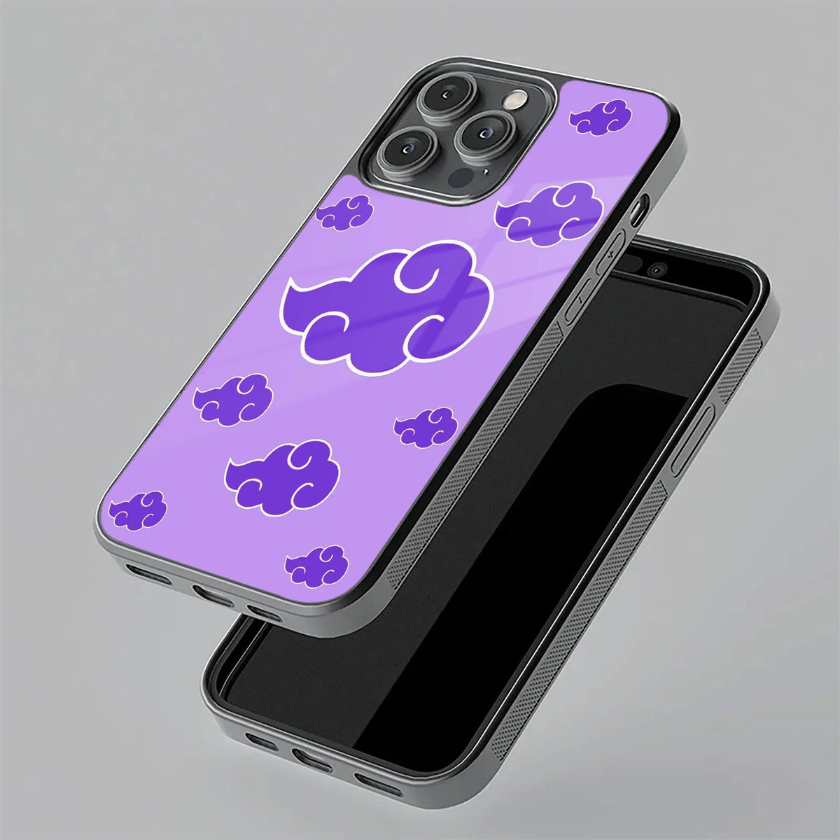 Purple Cloud Mobile Glass Phone Case For iPhone 17 Pro Max