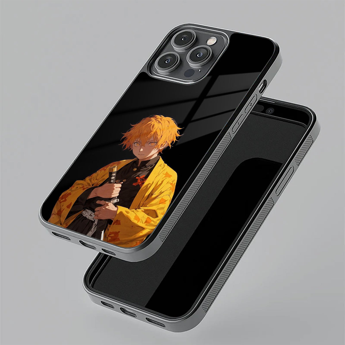 Zenitsu Storm Glass Case Cover For iPhone 17 Pro Max