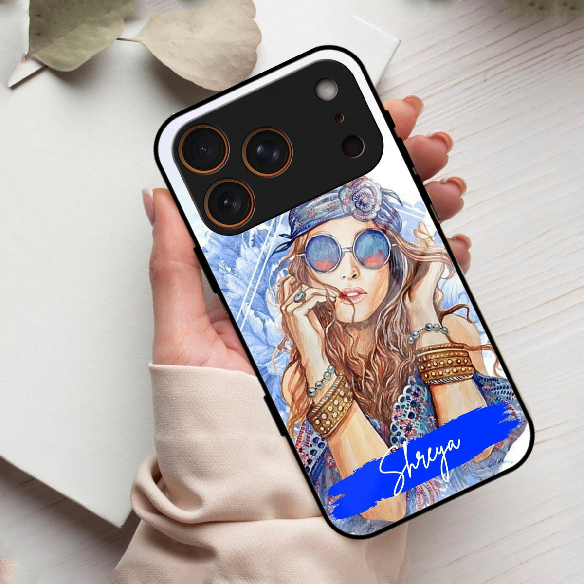 Bindass Babe Customize Glass Case Cover For iPhone 17 Pro Max