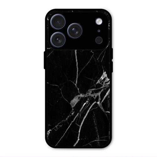 Black Marble Patter Glass Case Cover For iPhone 17 Pro Max