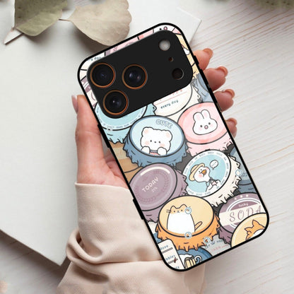 Bunny Buddies Glass Case Cover For iPhone 17 Pro Max