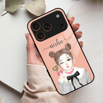Candy Wink Customize Glass Case Cover For iPhone 17 Pro Max
