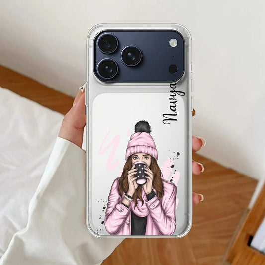 Coffee Time Customize Transparent Silicon Case For iPhone 17 Pro Max