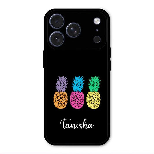 Colorful Pineapple Glass Case Cover For iPhone 17 Pro Max