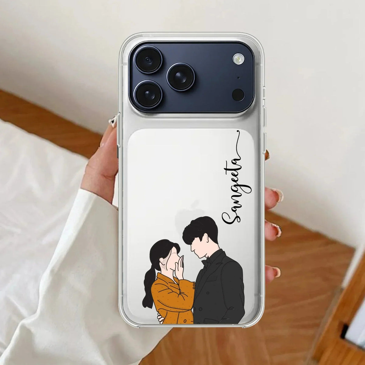 Couple Customize Transparent Silicon Case For iPhone 17 Pro Max