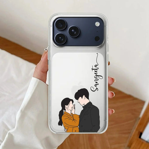 Couple Customize Transparent Silicon Case For iPhone 17 Pro Max