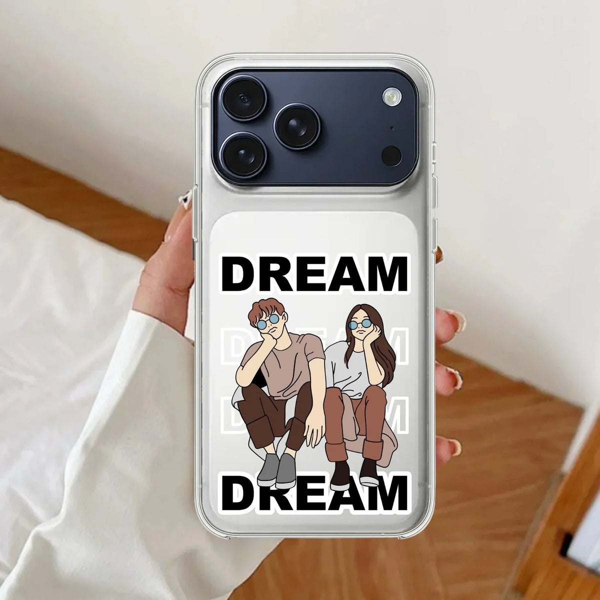 Couple Dream Transparent Silicon Case For iPhone 17 Pro Max